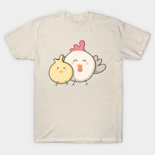 Cute Kawaii Mother Hen and Chick T-Shirt